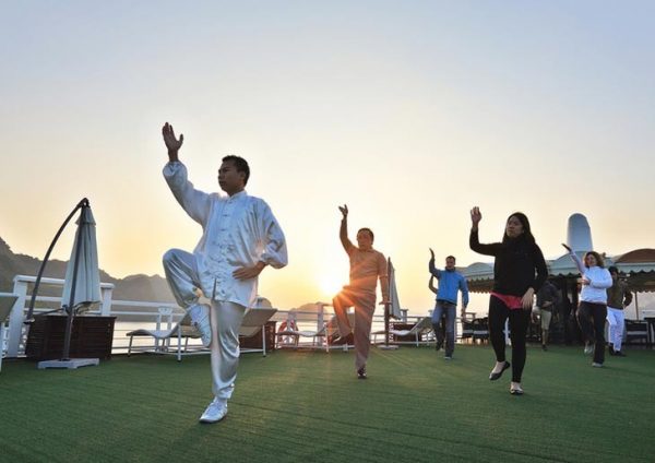 Taichi Exercise On Sundesk Starlight Cruise