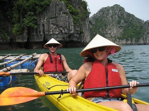 Kayaking in halongbay